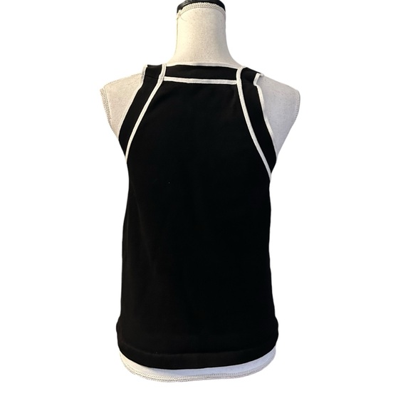 Massimo Dutti Sleeveless Contrast Sweater Knit Tank Top Women’s Large in Black - Picture 5 of 8